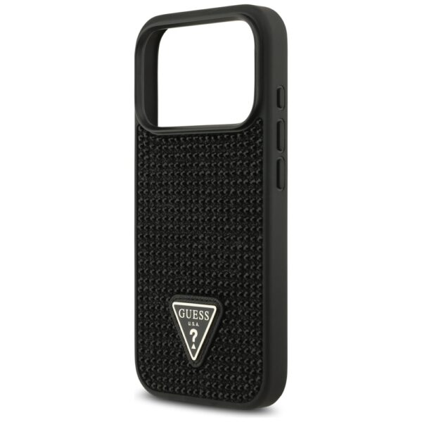 Guess Rhinestone Triangle Logo Case for iPhone 17 Pro - Blackeng