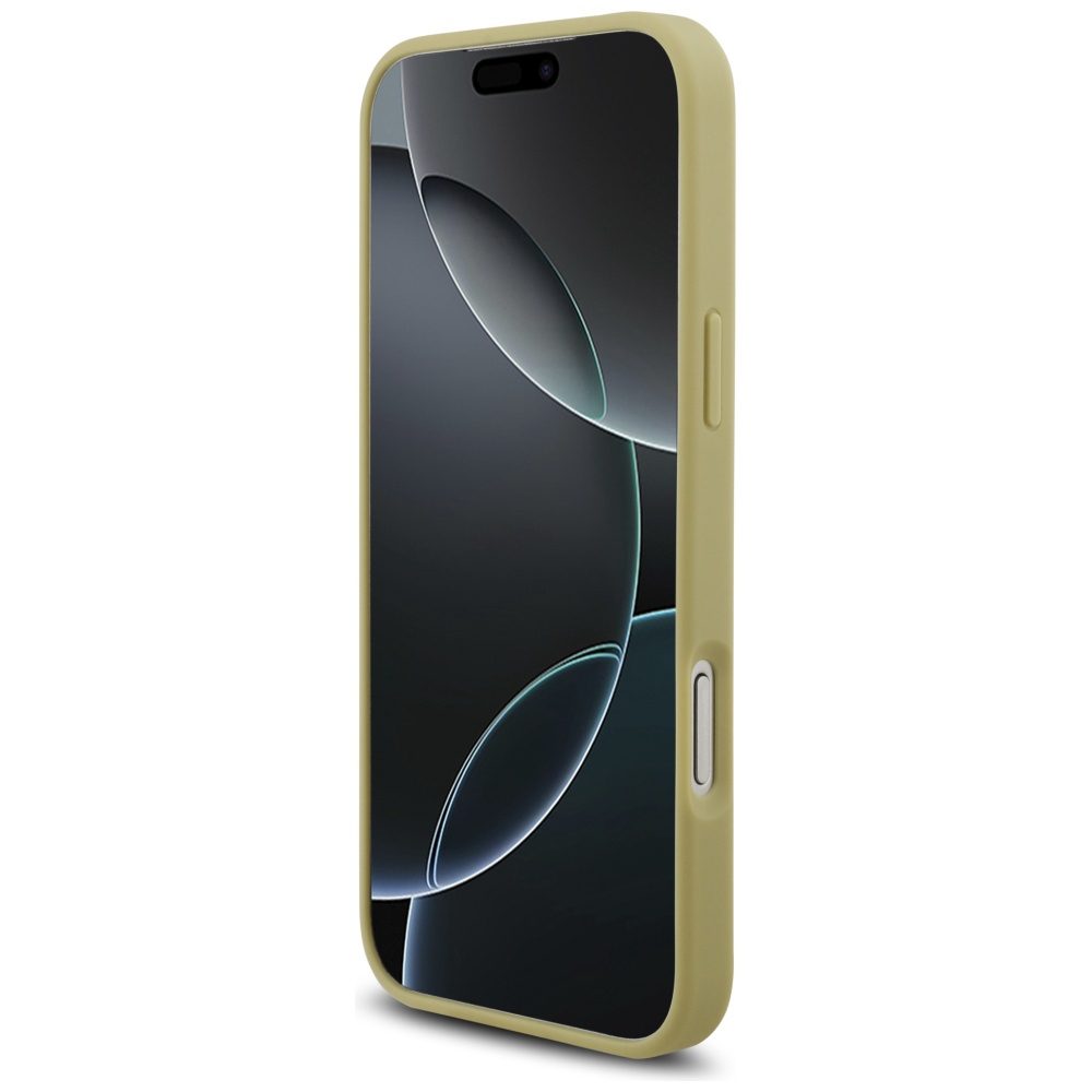 200892_5 Guess Rhinestone Triangle Logo Case for iPhone 17 Pro Max - Goldeng