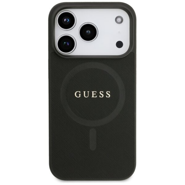 Guess Saffiano Classic Logo MagSafe Case for iPhone 17 Pro - Blackeng
