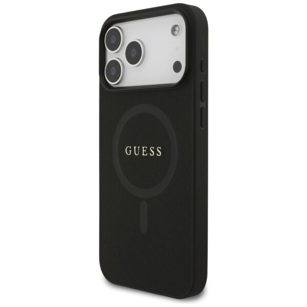 200897_2 Guess Saffiano Classic Logo MagSafe Case for iPhone 17 Pro Max - Blackeng