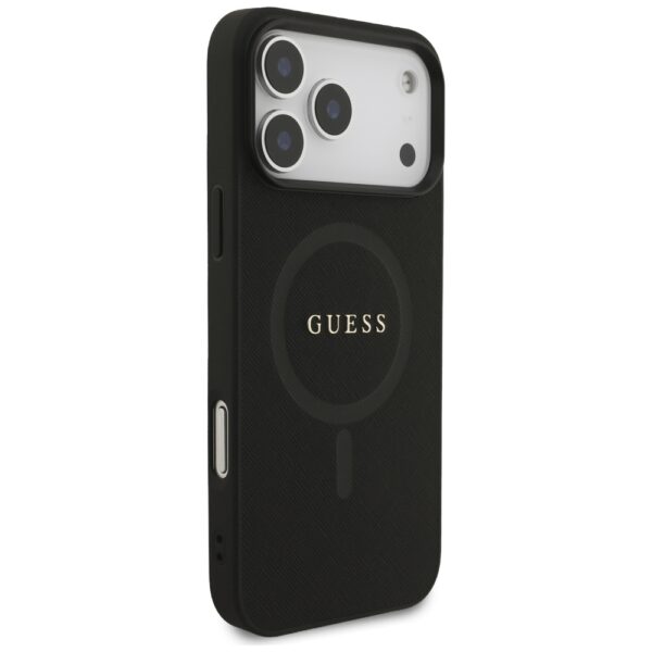 200897_4 Guess Saffiano Classic Logo MagSafe Case for iPhone 17 Pro Max - Blackeng