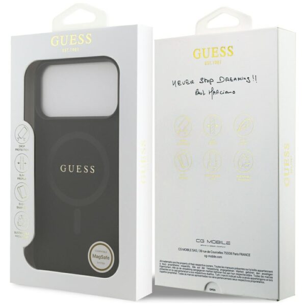200897_8 Guess Saffiano Classic Logo MagSafe Case for iPhone 17 Pro Max - Blackeng