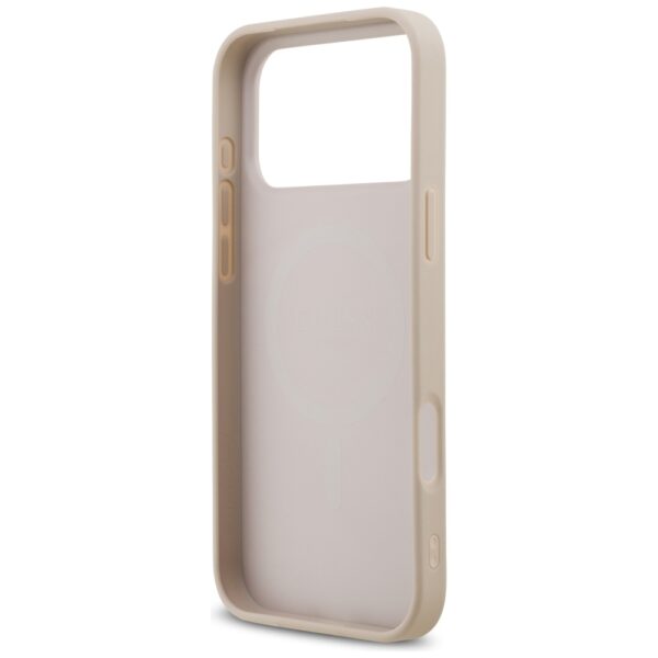 Guess Saffiano Classic Logo MagSafe Case for iPhone 17 Pro Max - Pinkeng