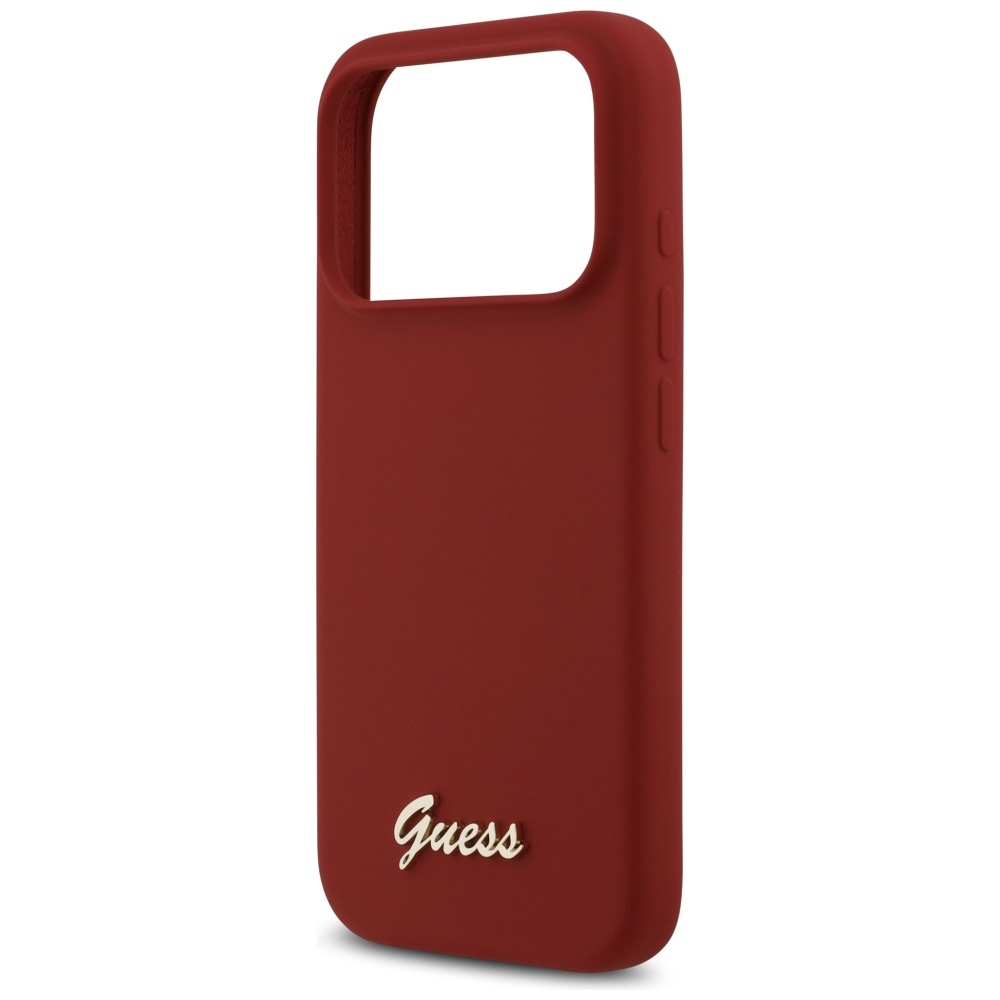 Guess Silicone Script Metal Logo MagSafe Case for iPhone 17 Pro - Redeng