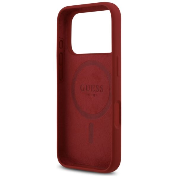 Guess Silicone Script Metal Logo MagSafe Case for iPhone 17 Pro - Redeng