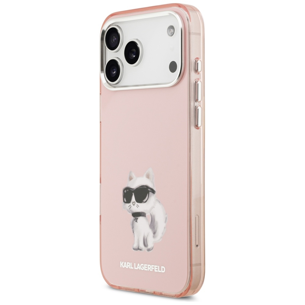 Karl Lagerfeld IML Aquarelle Choupette & Logo MagSafe Case for iPhone 17 Pro Max - Pinkeng