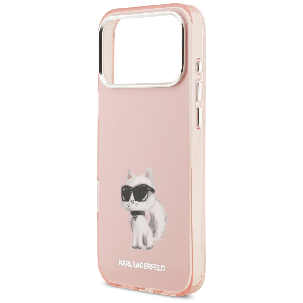 Karl Lagerfeld IML Aquarelle Choupette & Logo MagSafe Case for iPhone 17 Pro Max - Pinkeng
