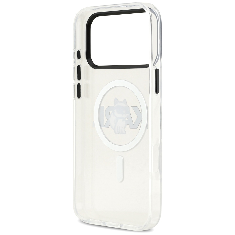 Karl Lagerfeld IML Choupette Sketch Logo MagSafe Case for iPhone 17 Pro Max - Cleareng