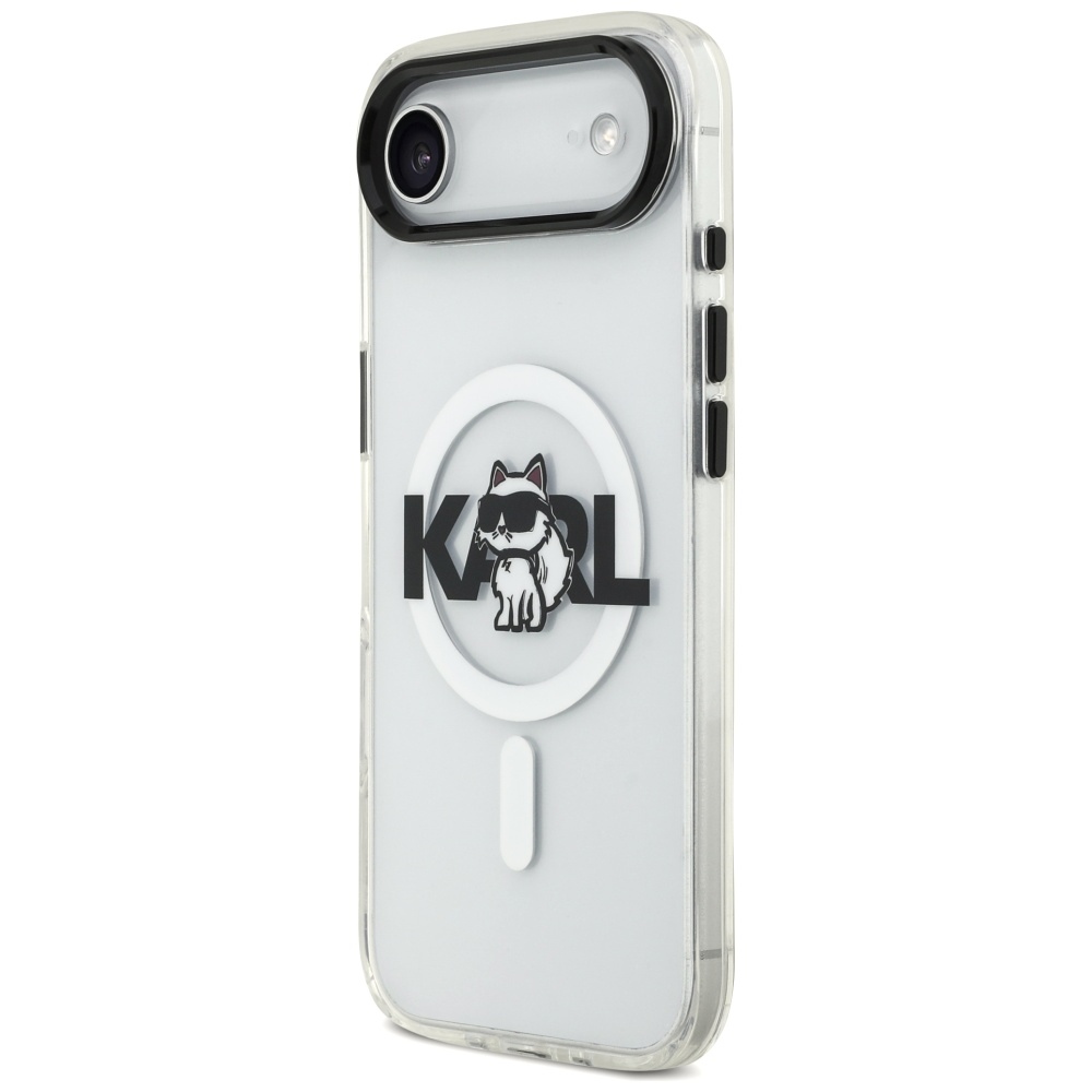 Karl Lagerfeld IML Choupette Sketch Logo MagSafe iPhone Air Case - Cleareng