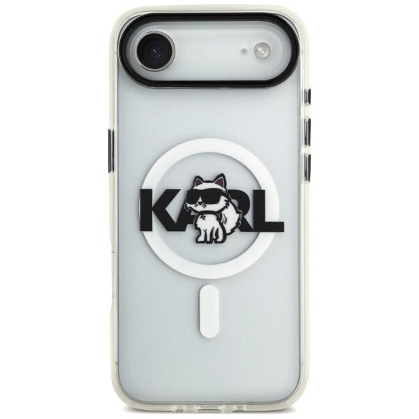 Karl Lagerfeld IML Choupette Sketch Logo MagSafe iPhone Air Case - Cleareng
