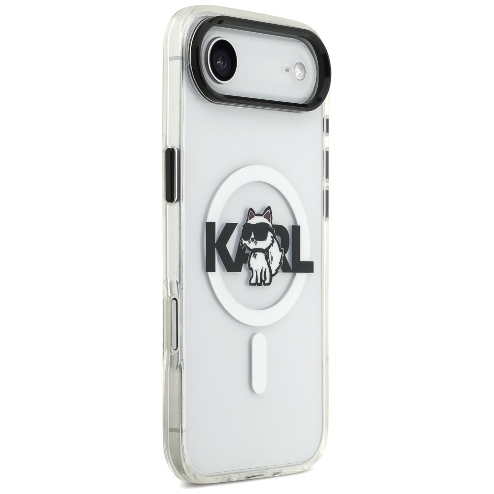 Karl Lagerfeld IML Choupette Sketch Logo MagSafe iPhone Air Case - Cleareng