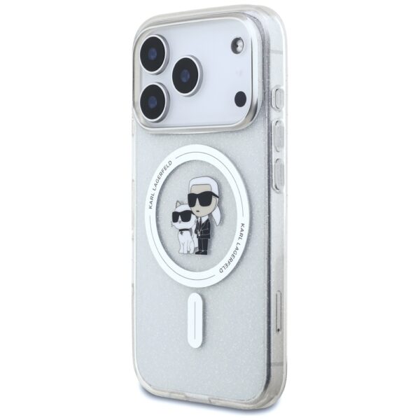 Karl Lagerfeld IML Karl Choupette Glitter MagSafe Case for iPhone 17 Pro - Cleareng