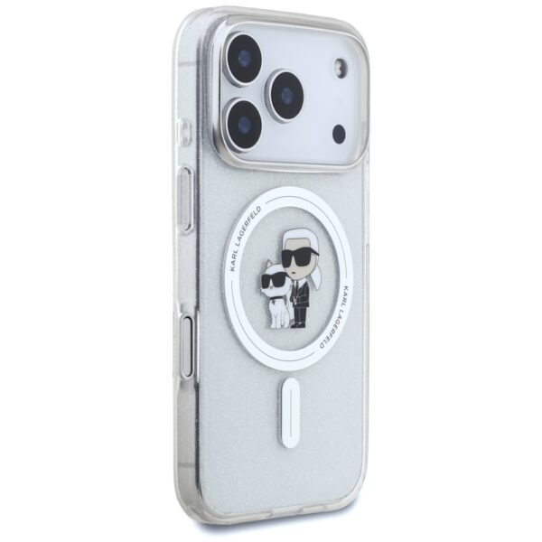 Karl Lagerfeld IML Karl Choupette Glitter MagSafe Case for iPhone 17 Pro - Cleareng