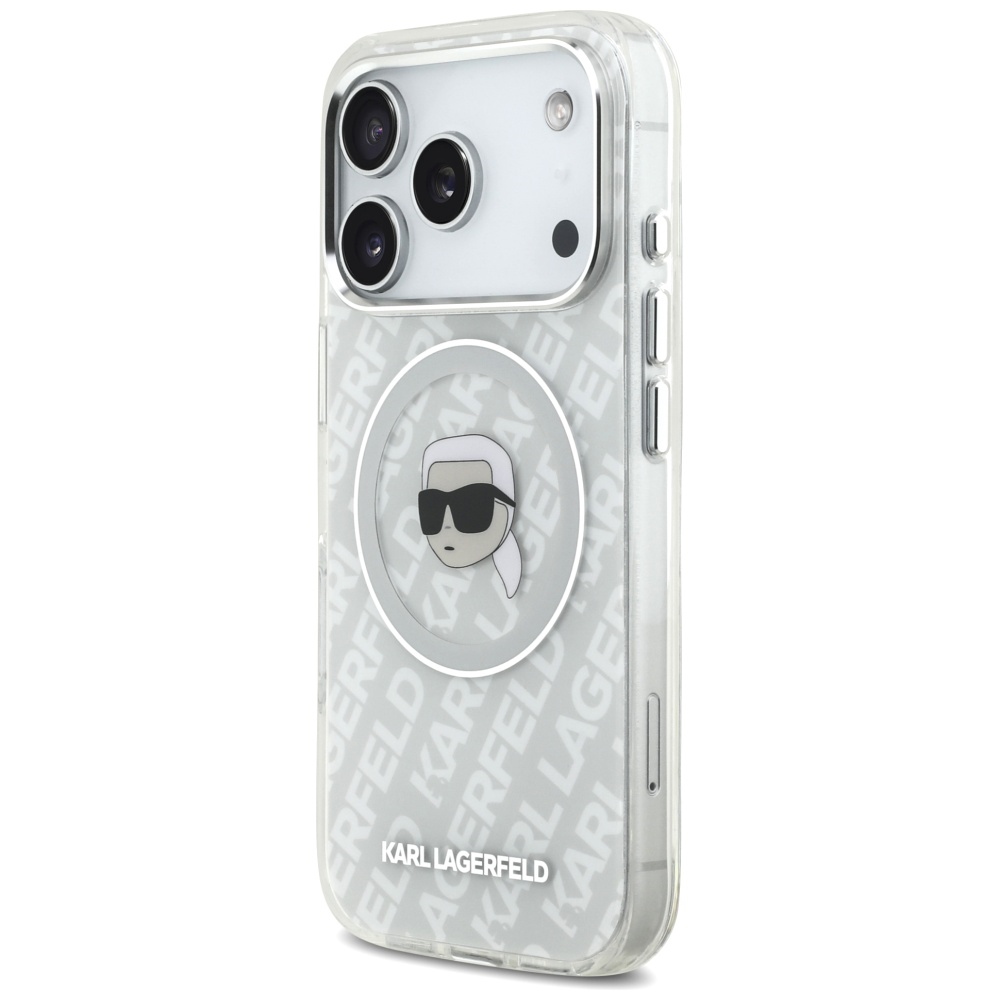 Karl Lagerfeld IML Karl Head Logo MagSafe Case for iPhone 17 Pro Max - Grayeng