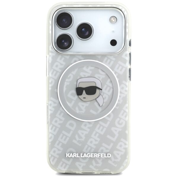 Karl Lagerfeld IML Karl Head Logo MagSafe Case for iPhone 17 Pro Max - Grayeng