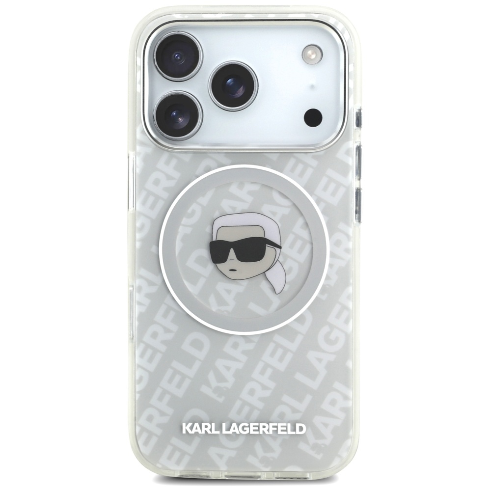 Karl Lagerfeld IML Karl Head Logo MagSafe Case for iPhone 17 Pro Max - Grayeng