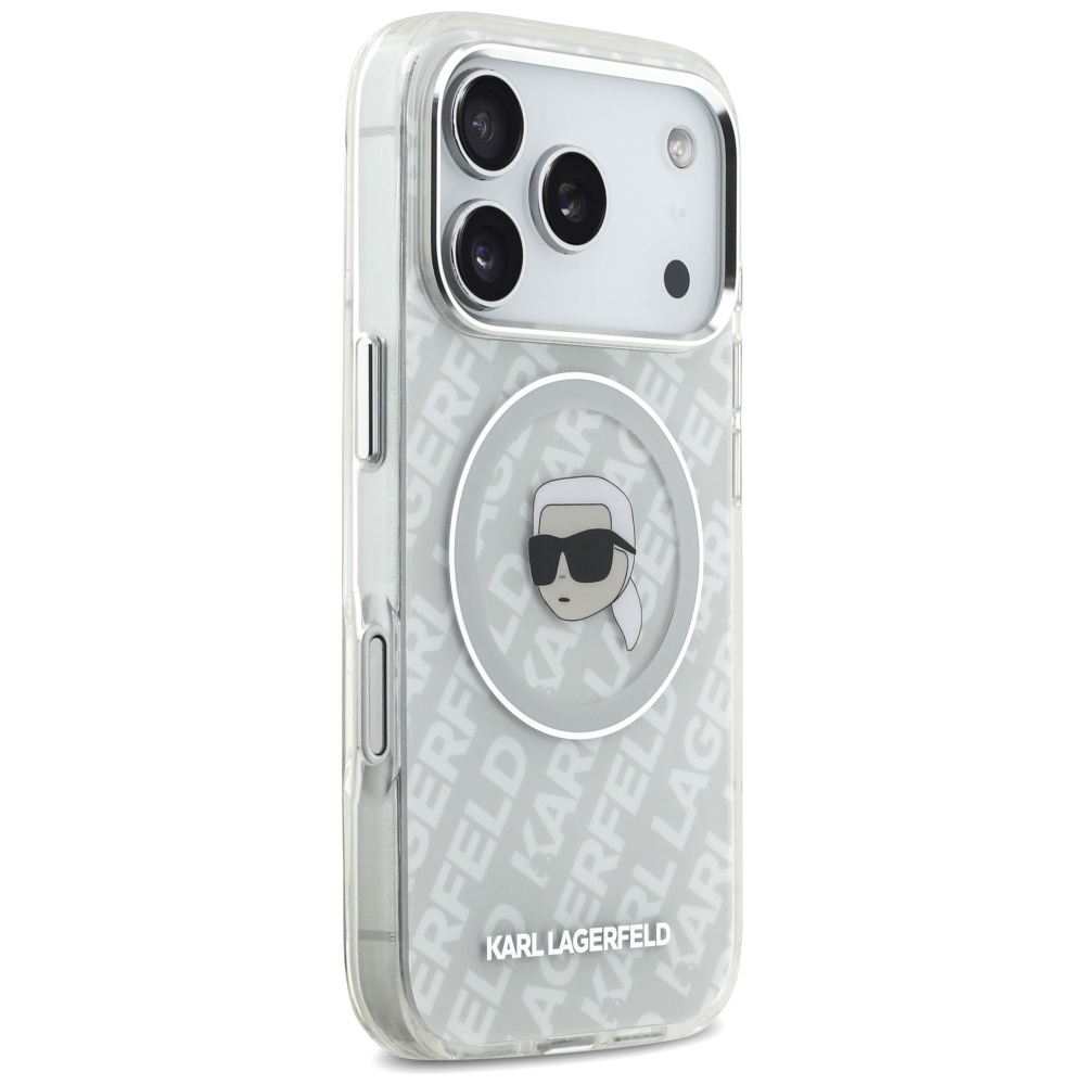Karl Lagerfeld IML Karl Head Logo MagSafe Case for iPhone 17 Pro - Grayeng