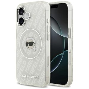 Karl Lagerfeld IML Karl Head Logo MagSafe iPhone 17 Case - Grayeng