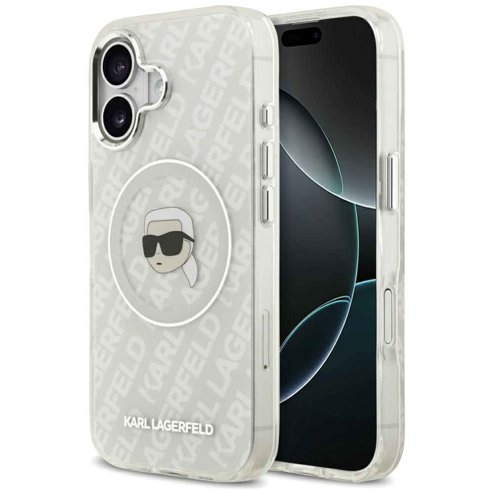Karl Lagerfeld IML Karl Head Logo MagSafe iPhone 17 Case - Grayeng