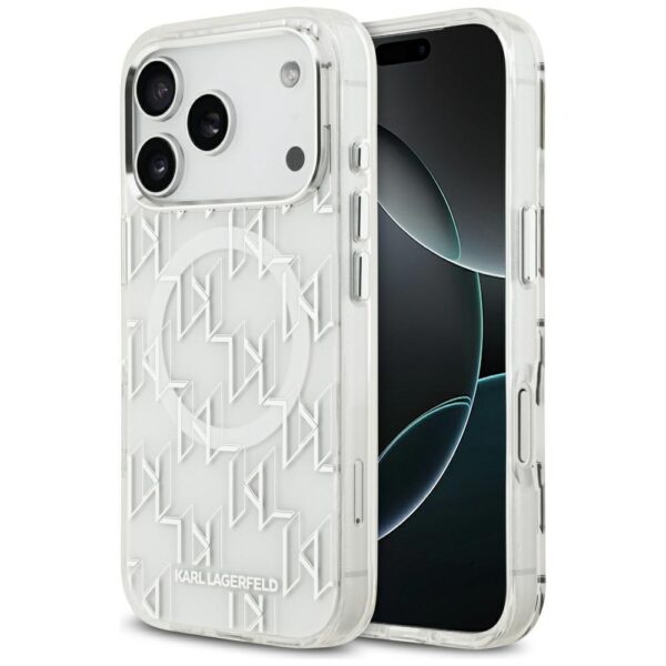 Karl Lagerfeld IML KL Monogram MagSafe Case for iPhone 17 Pro - Whiteeng