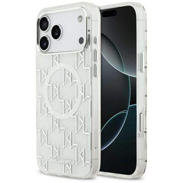 Karl Lagerfeld IML KL Monogram MagSafe Case for iPhone 17 Pro Max - Whiteeng