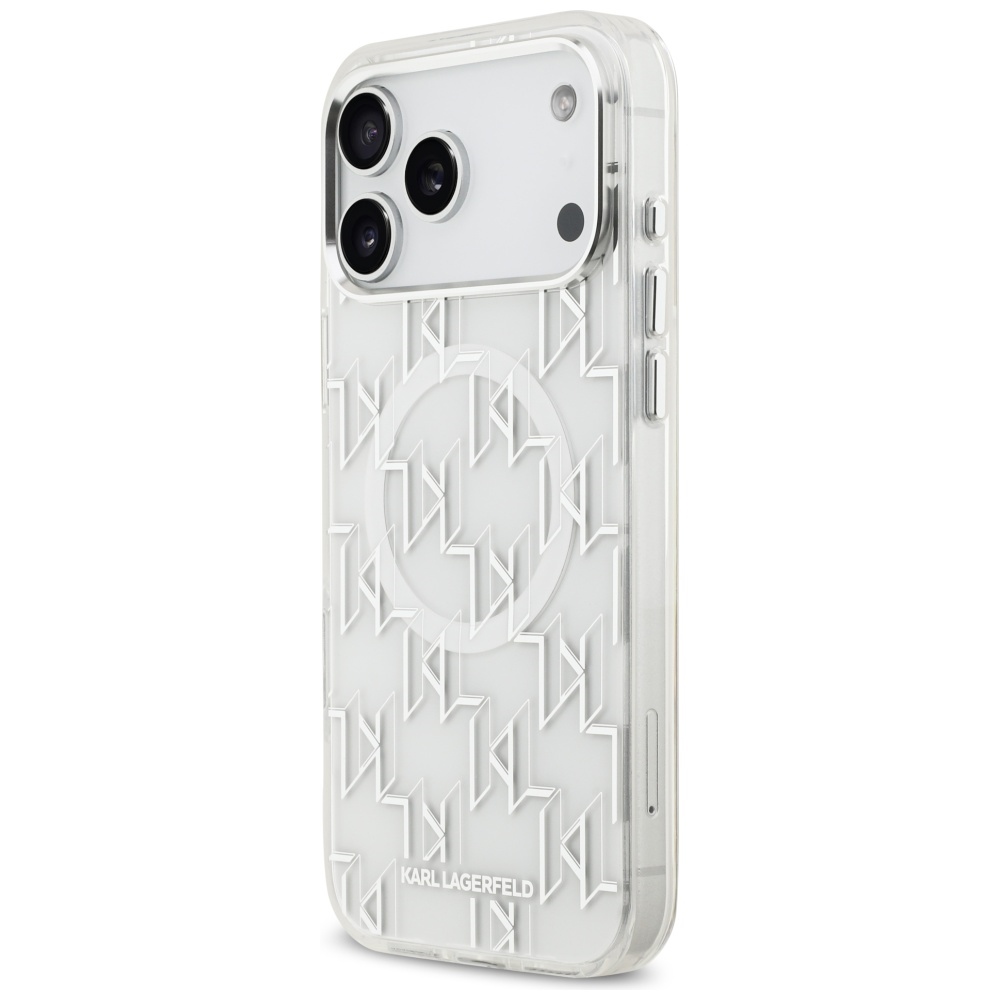Karl Lagerfeld IML KL Monogram MagSafe Case for iPhone 17 Pro Max - Whiteeng