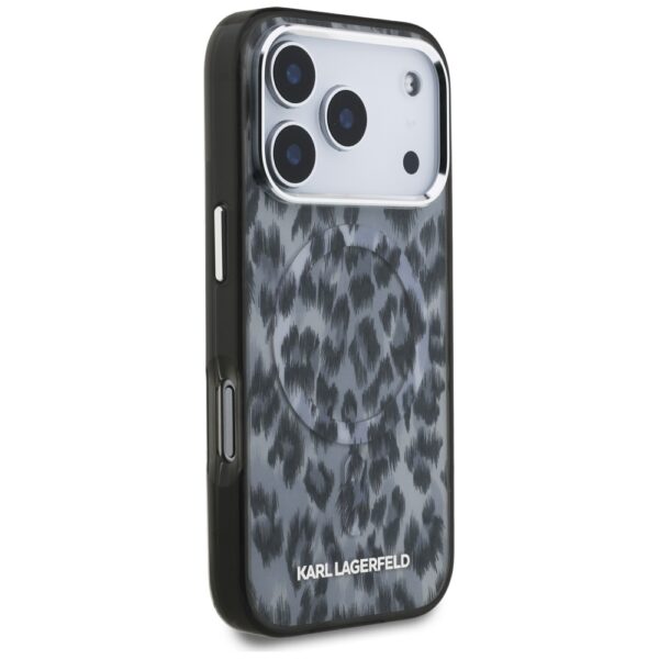Karl Lagerfeld IML Leopard Pattern MagSafe Case for iPhone 17 Pro - Blackeng