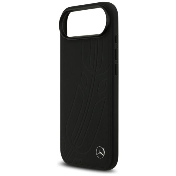 Mercedes Leather Large Laurel Leave MagSafe case for iPhone Air - blackeng