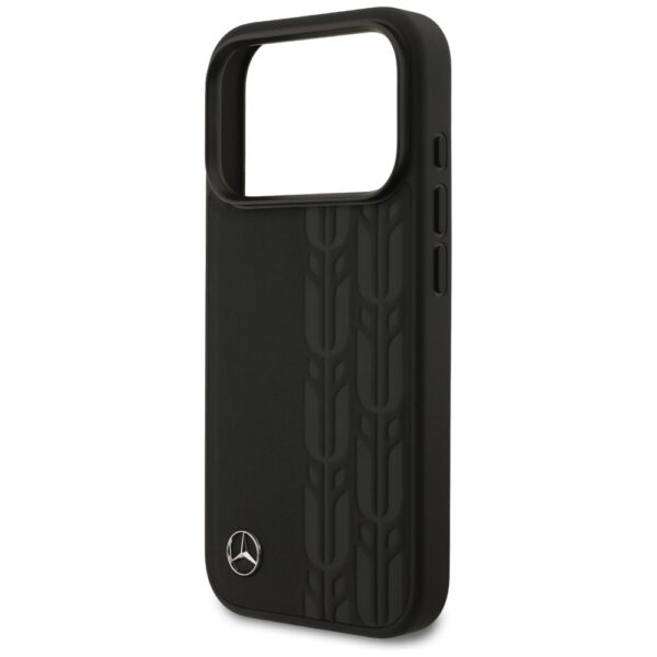 Mercedes Leather Laurel Leaves MagSafe Case for iPhone 17 Pro - Blackeng