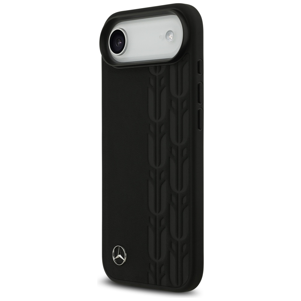 Mercedes Leather Laurel Leaves MagSafe Case for iPhone Air - Blackeng