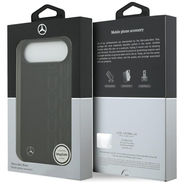 Mercedes Leather Laurel Leaves MagSafe Case for iPhone Air - Blackeng