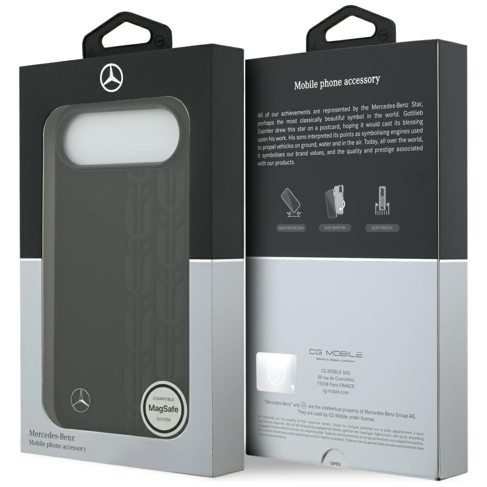 Mercedes Leather Laurel Leaves MagSafe Case for iPhone Air - Blackeng