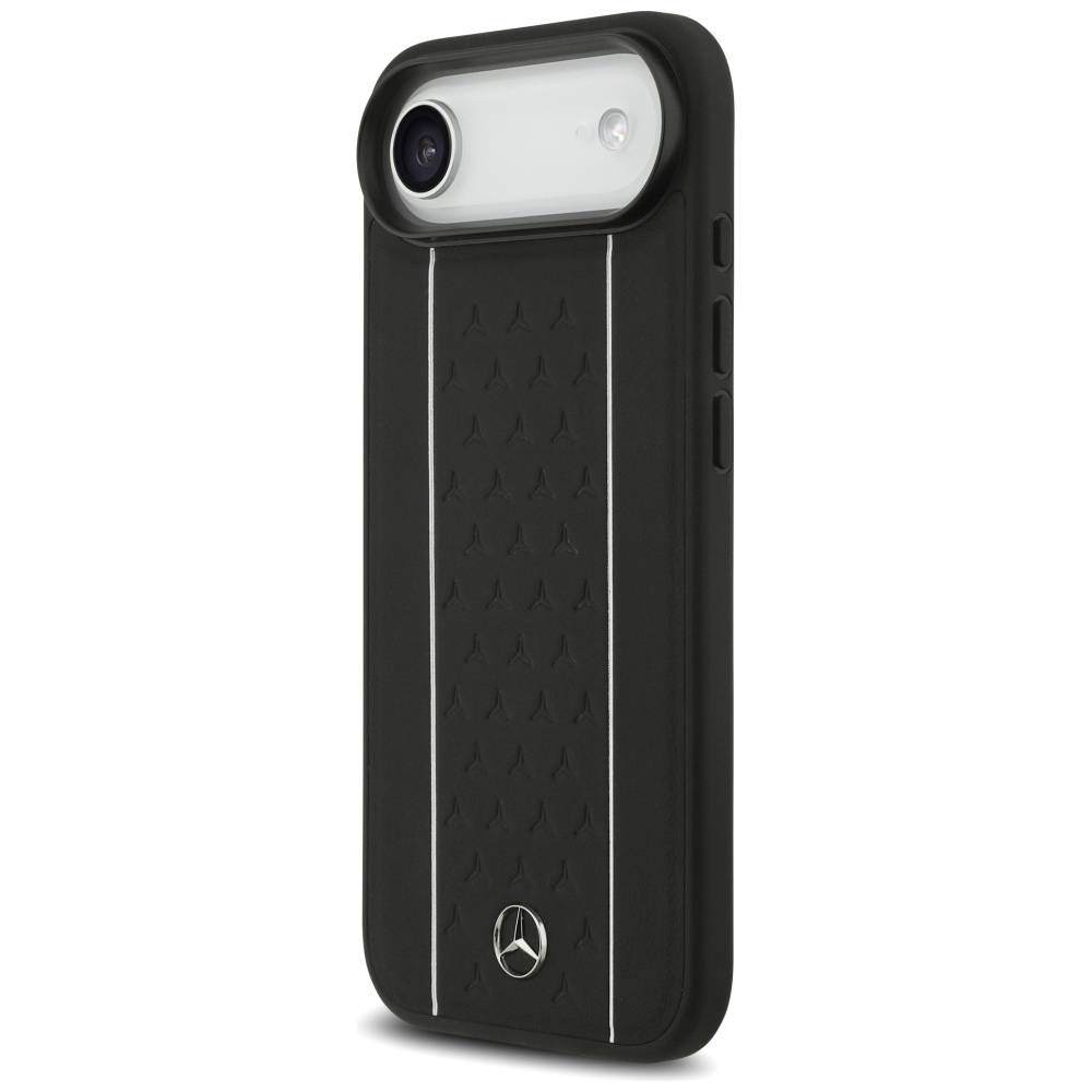 Mercedes Leather Star Pattern Stripes MagSafe case for iPhone Air - blackeng