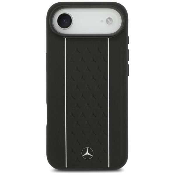 Mercedes Leather Star Pattern Stripes MagSafe case for iPhone Air - blackeng