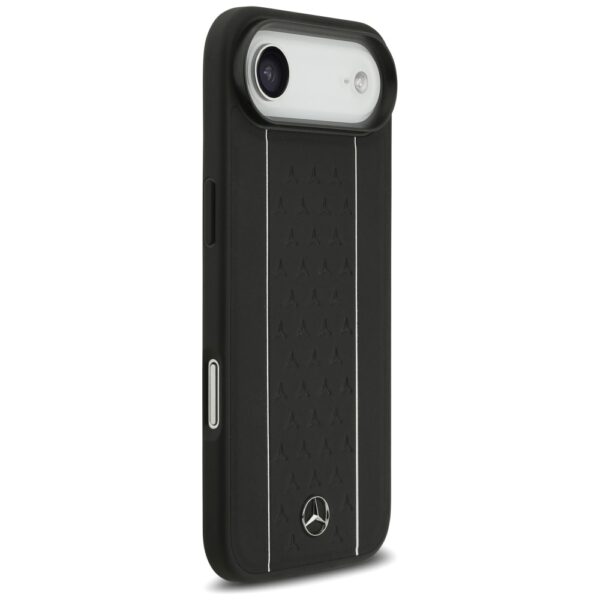 Mercedes Leather Star Pattern Stripes MagSafe case for iPhone Air - blackeng
