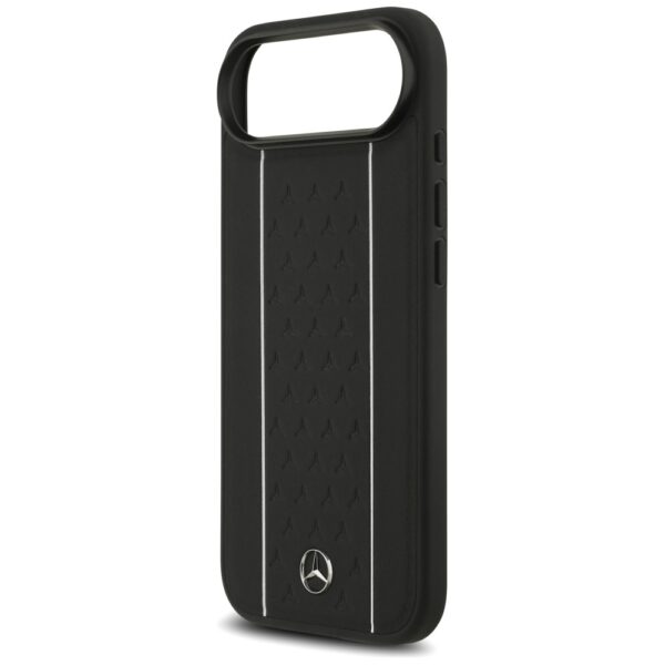 Mercedes Leather Star Pattern Stripes MagSafe case for iPhone Air - blackeng