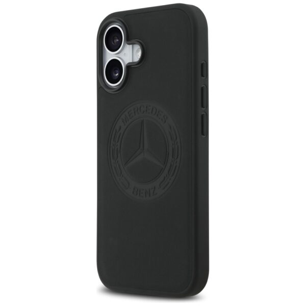 Mercedes Leather Vintage Logo MagSafe Case for iPhone 17 - Blackeng