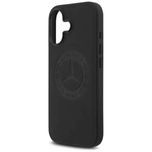 Mercedes Leather Vintage Logo MagSafe Case for iPhone 17 - Blackeng