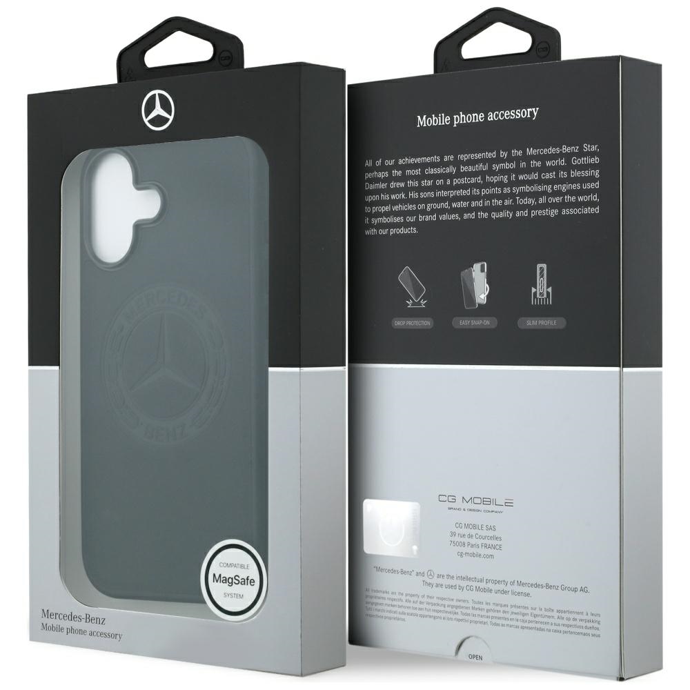 Mercedes Leather Vintage Logo MagSafe Case for iPhone 17 - Blackeng