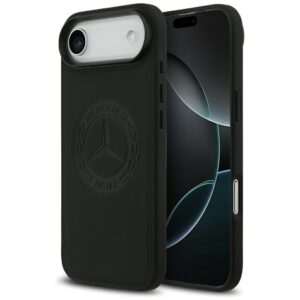 Mercedes Leather Vintage Logo MagSafe Case for iPhone Air - Blackeng