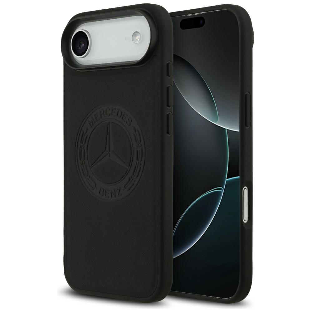Mercedes Leather Vintage Logo MagSafe Case for iPhone Air - Blackeng