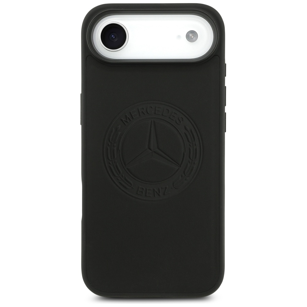 Mercedes Leather Vintage Logo MagSafe Case for iPhone Air - Blackeng