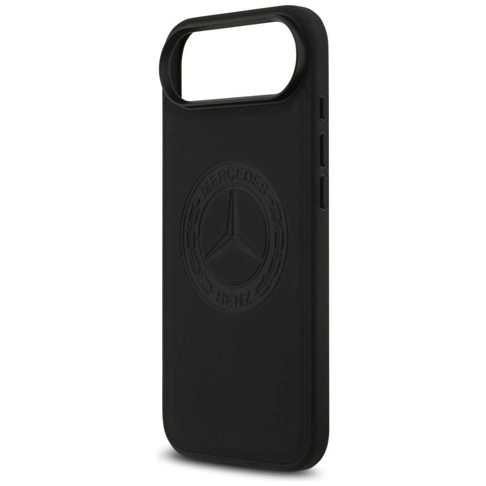 Mercedes Leather Vintage Logo MagSafe Case for iPhone Air - Blackeng