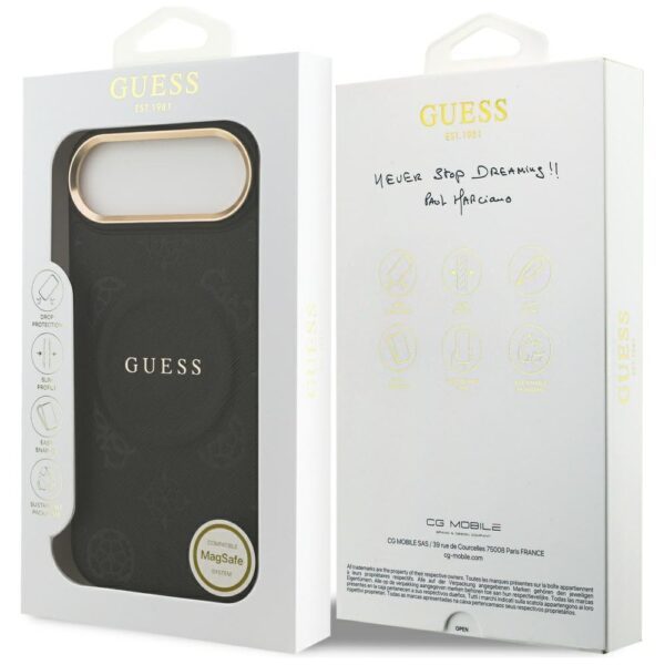 200998_8 Guess Peony Hot Stamp MagSafe Case for iPhone Air - Blackeng
