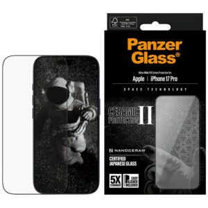 PanzerGlass Ceramic II Ultra-Wide Fit EasyAligner for iPhone 17 Proeng