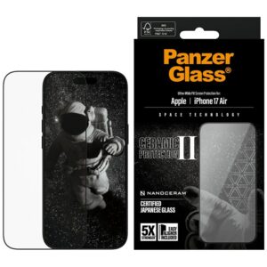 PanzerGlass Ceramic II Ultra-Wide Fit EasyAligner Tempered Glass for iPhone Aireng