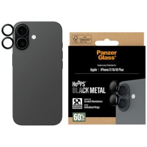 PanzerGlass Hoops Tempered Glass Lens Screen Protector for iPhone 16 / 16 Plus / 17eng