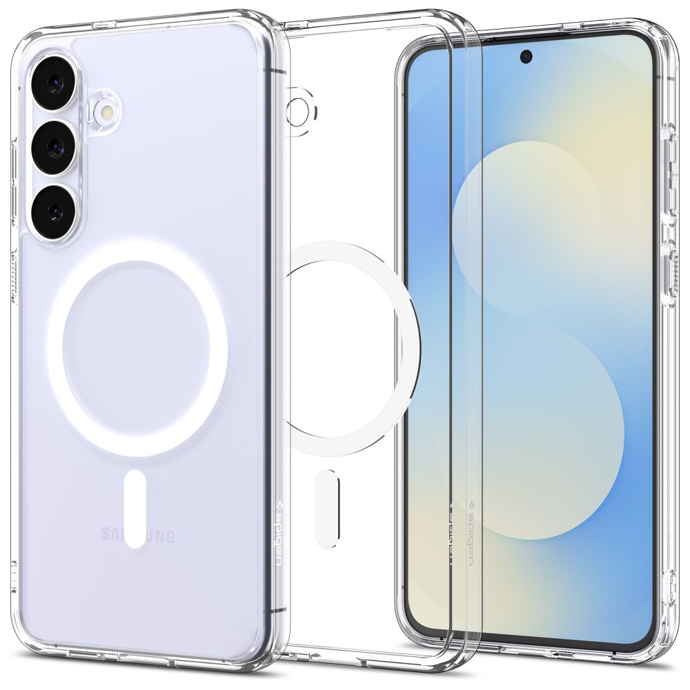 CREATOR: gd-jpeg v1.0 (using IJG JPEG v62), quality = 80 Spigen Ultra Hybrid Mag MagSafe Case for Samsung Galaxy S25 FE - Clear and Whiteeng