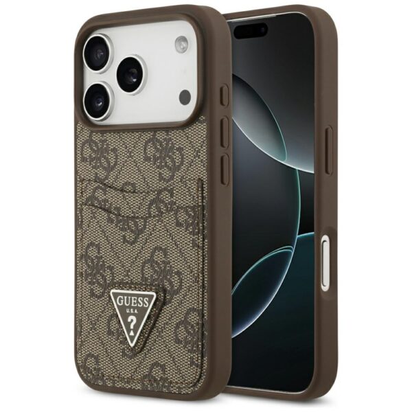 Guess 4G Nauble Card Triangle Case for iPhone 17 Pro - Browneng