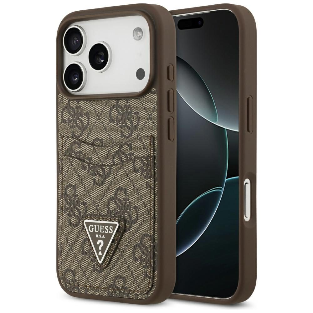 Guess 4G Nauble Card Triangle Case for iPhone 17 Pro - Browneng